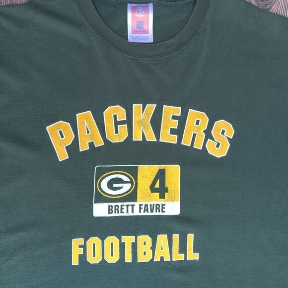 Vintage Green Bay Packers T Shirt Brett Favre NFL Football Men’s Large 90s - Picture 1 of 4